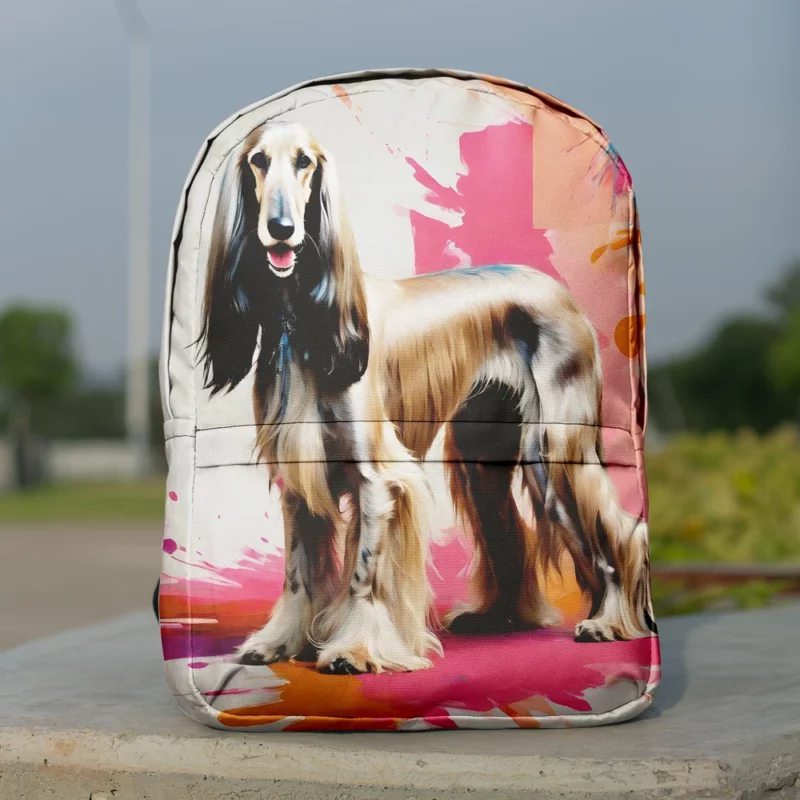 Proud Afghan Hound Dog Aristocrat Minimalist Backpack