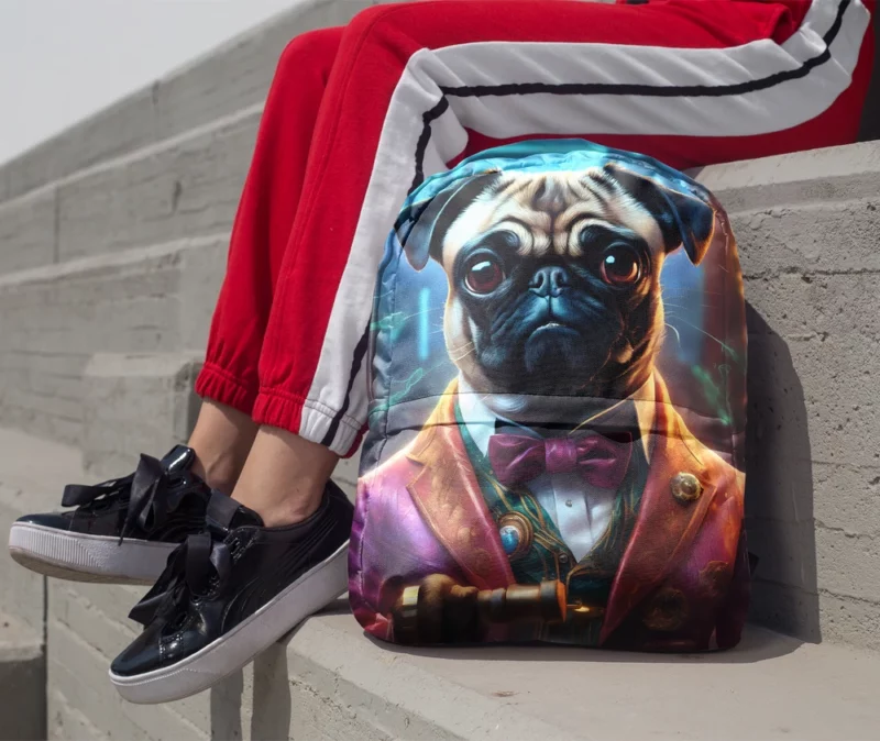 Pug Elegance The Stylish Dog Minimalist Backpack 1