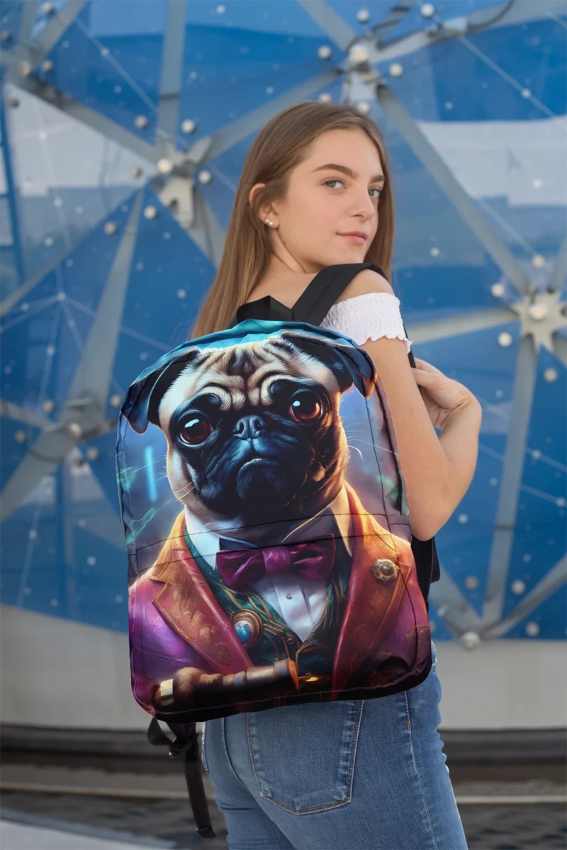 Pug Elegance The Stylish Dog Minimalist Backpack 2