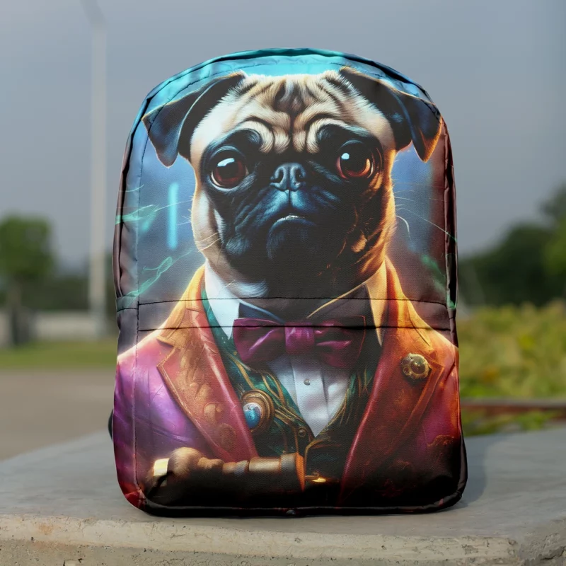 Pug Elegance The Stylish Dog Minimalist Backpack