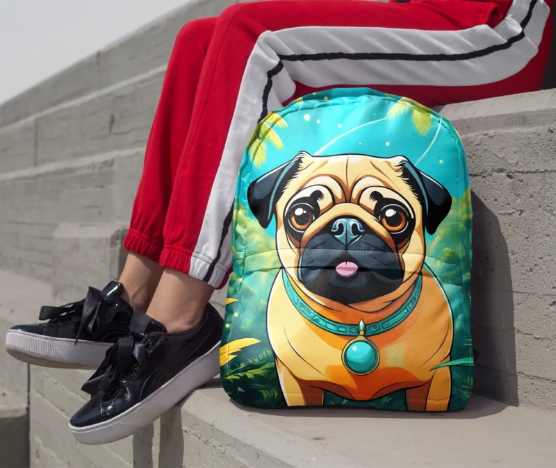 Pug Pal Joyful Canine Companion Minimalist Backpack 1