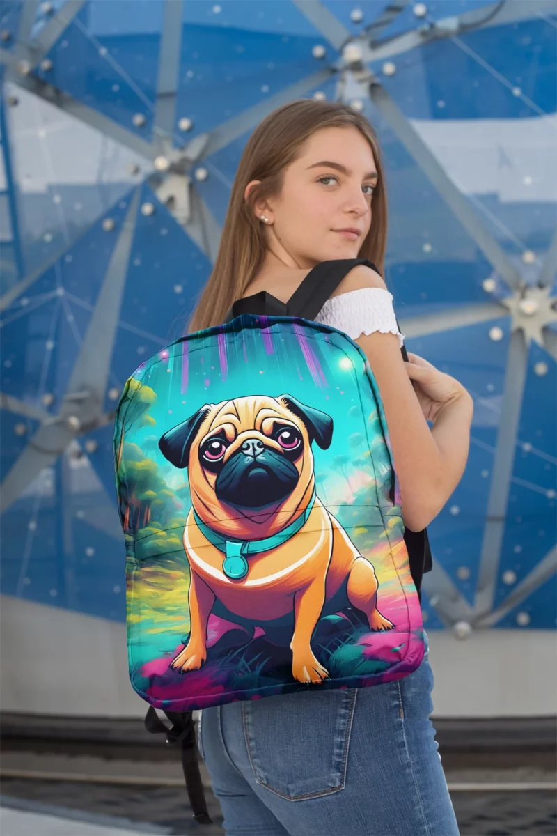 Pug Perfection Petite Companion Dog Minimalist Backpack 2