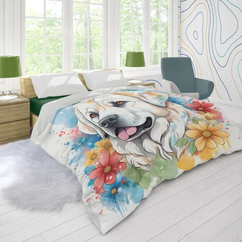 Pyrenean Majesty Mastiff Dog Duvet Cover