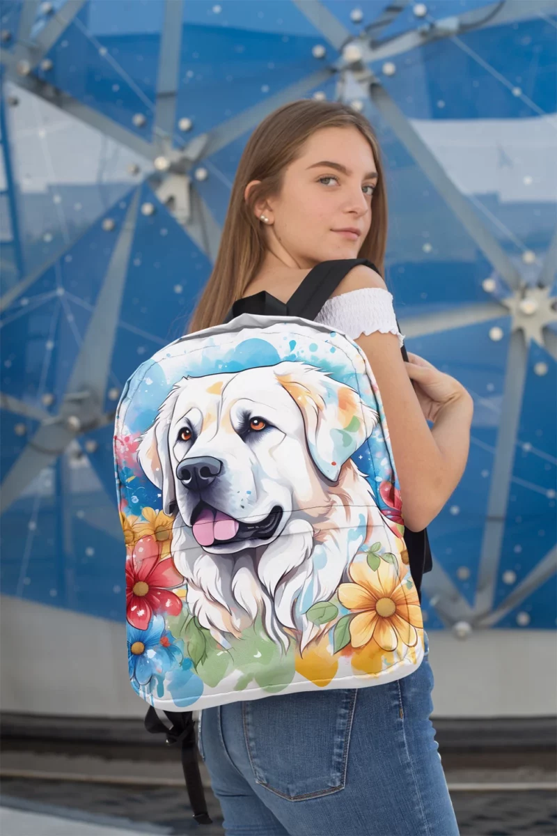 Pyrenean Majesty Mastiff Dog Minimalist Backpack 2