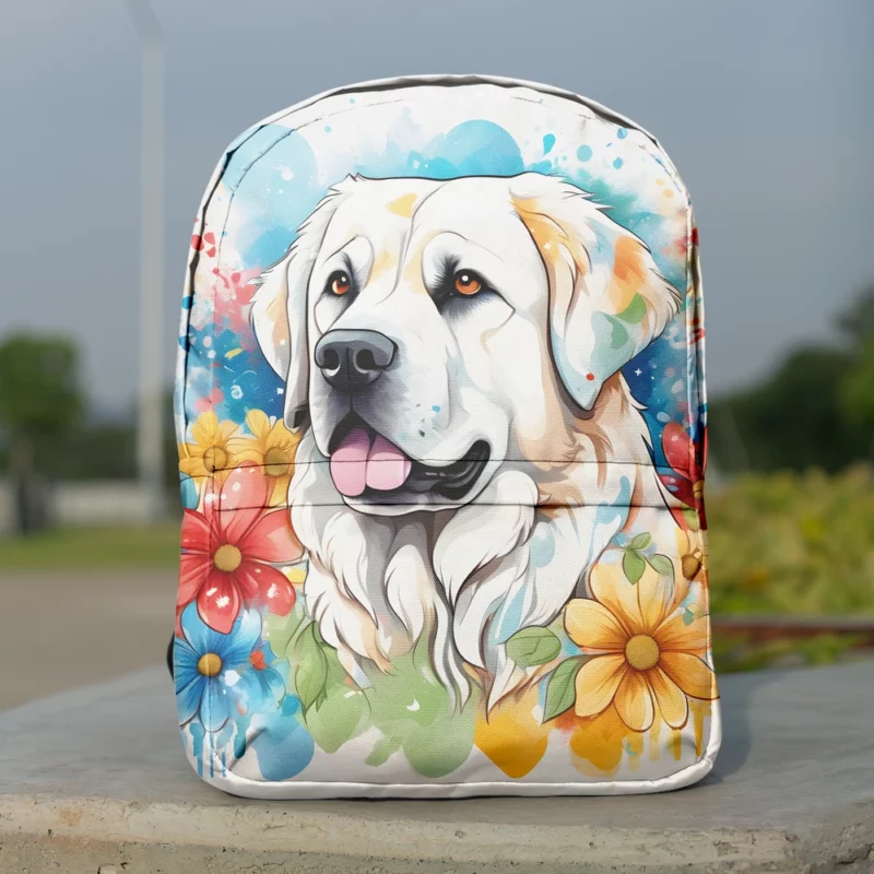 Pyrenean Majesty Mastiff Dog Minimalist Backpack