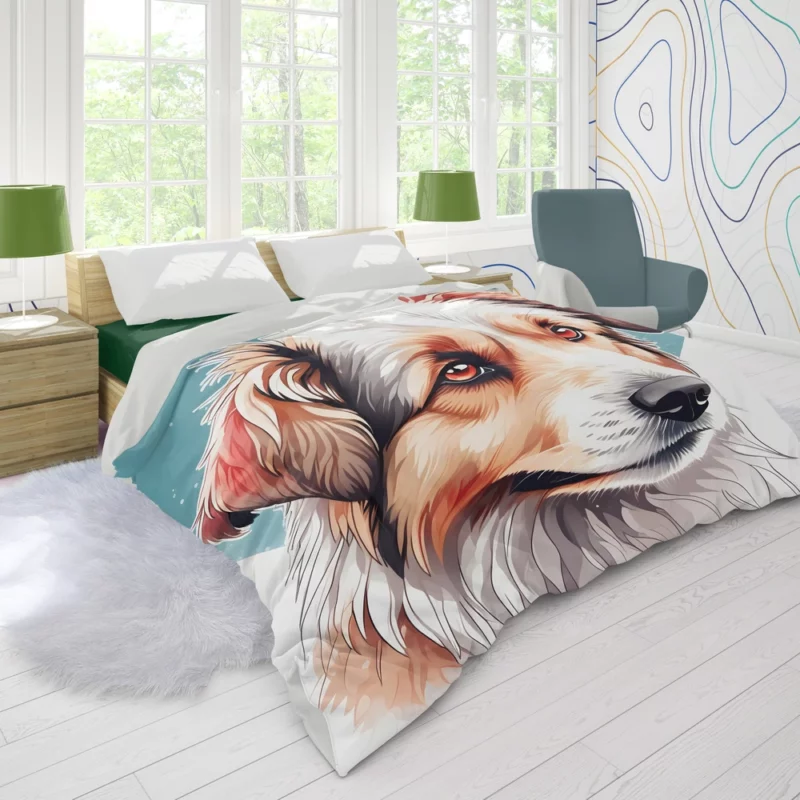 Pyrenean Shepherd Joy The Playful Dog Duvet Cover