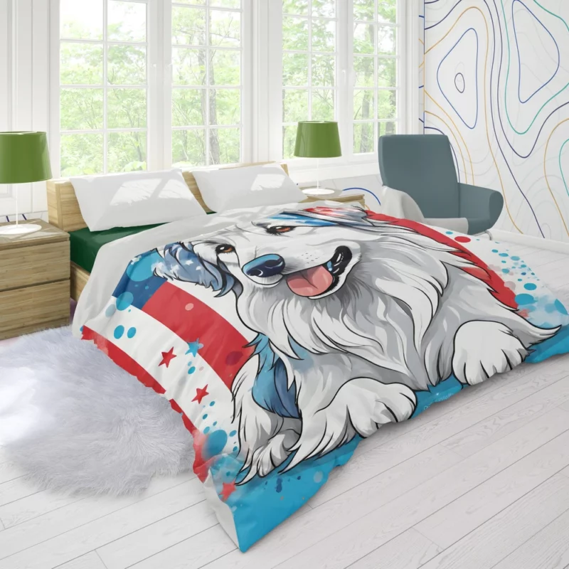 Pyrenean Shepherd Pal Devoted Dog Duvet Cover