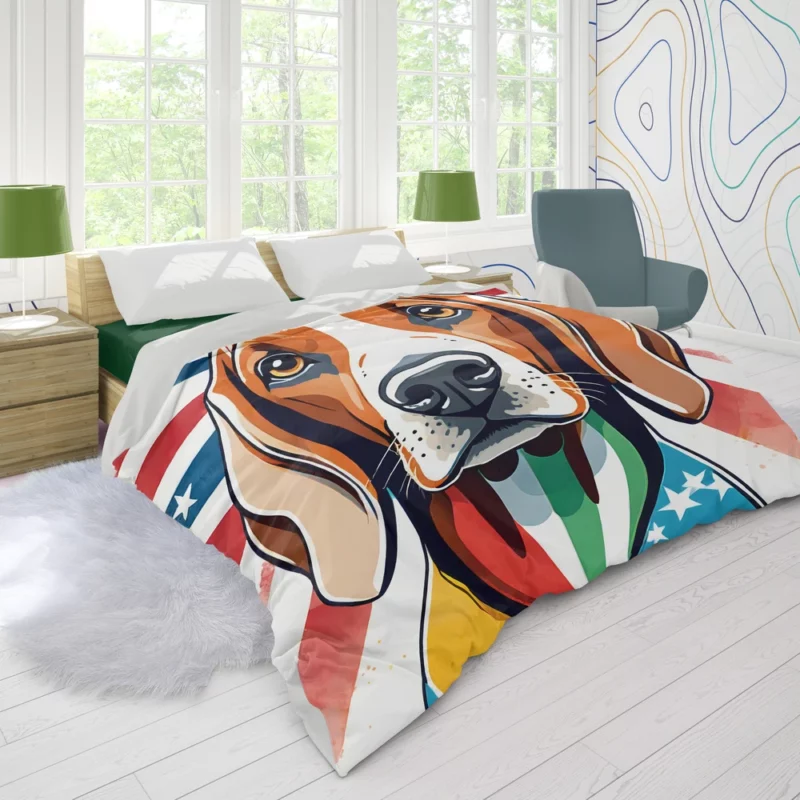 Redbone Coonhound Joy The Playful Dog Duvet Cover