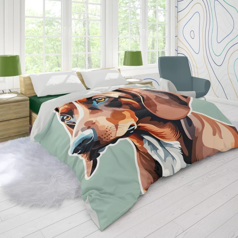 Redbone Coonhound Scent Hound Companion Duvet Cover