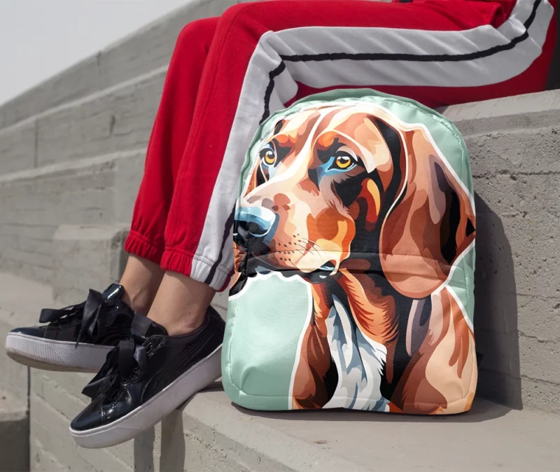 Redbone Coonhound Scent Hound Companion Minimalist Backpack 1