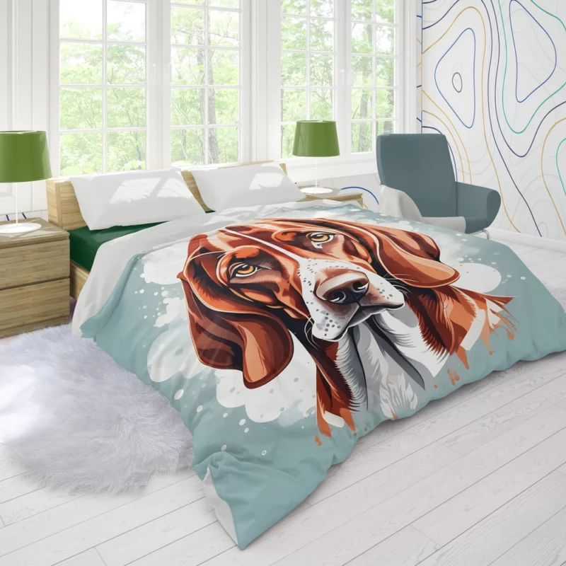 Redbone Coonhound Swift Canine Companion Duvet Cover