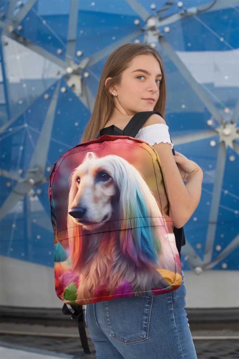 Regal Afghan Hound Dog Royalty Minimalist Backpack 2