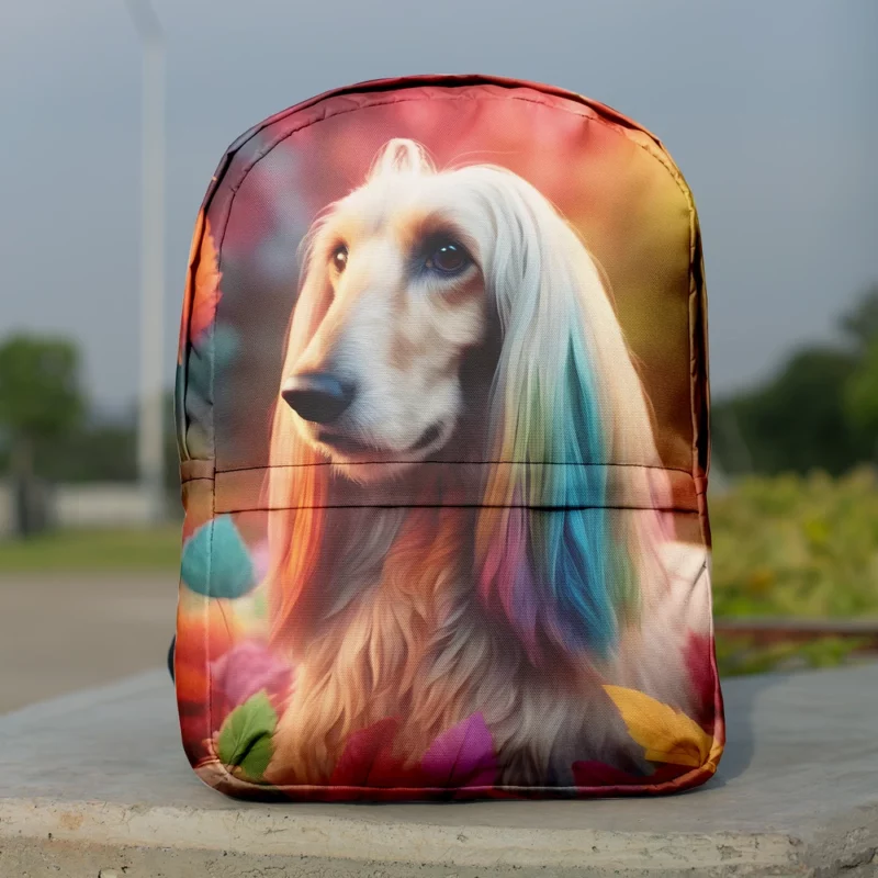 Regal Afghan Hound Dog Royalty Minimalist Backpack