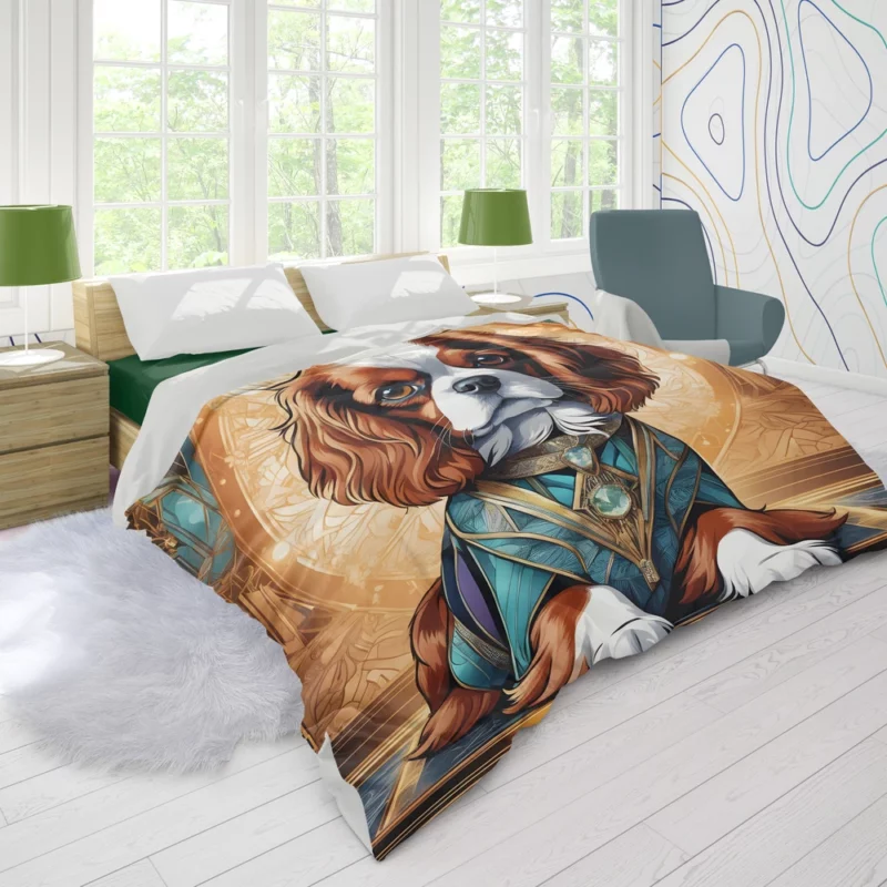 Regal Cavalier King Charles Spaniel Majesty Duvet Cover