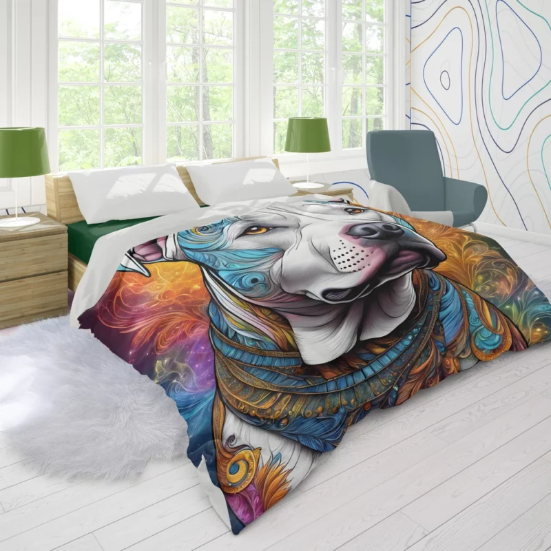 Regal Majesty American Pit Bull Terrier Dog Duvet Cover