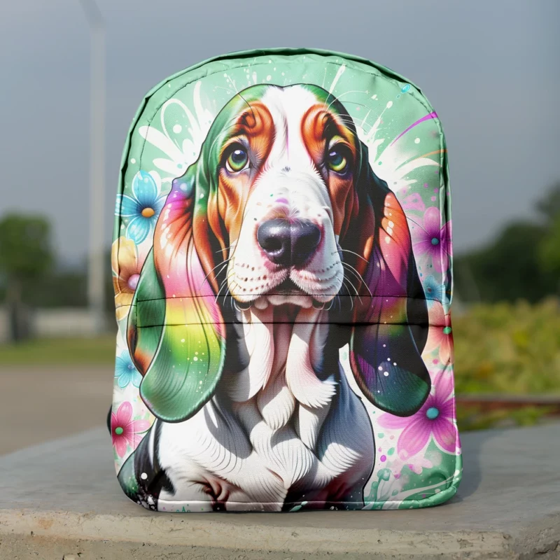 Relaxed Basset Hound Majesty Dog Presence Minimalist Backpack