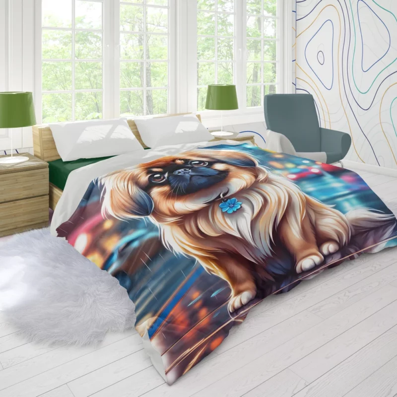 Royal Charm Pekingese Dog Breed Duvet Cover