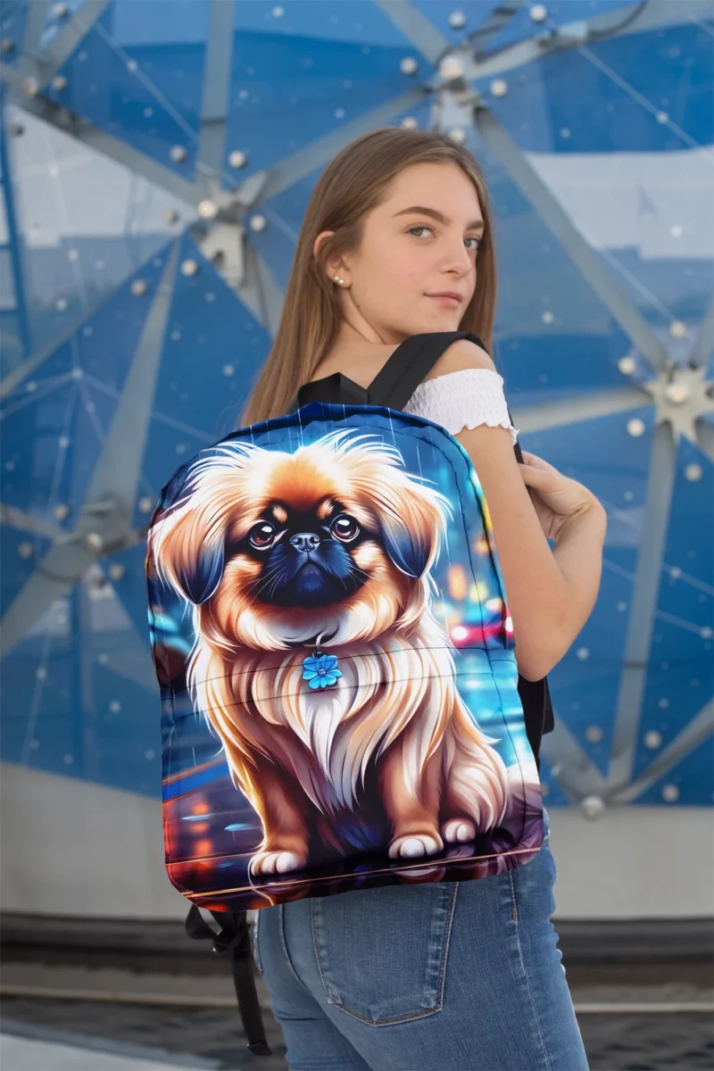 Royal Charm Pekingese Dog Breed Minimalist Backpack 2