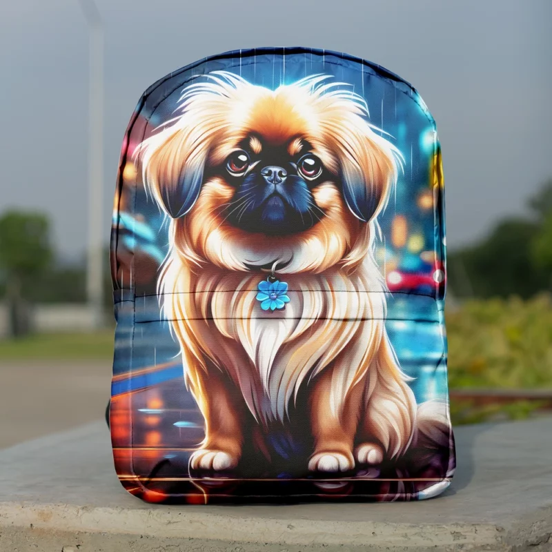 Royal Charm Pekingese Dog Breed Minimalist Backpack