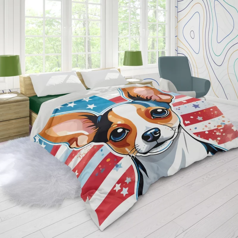 Russian Toy Terrier Charm Small Dog Companion Duvet Cover