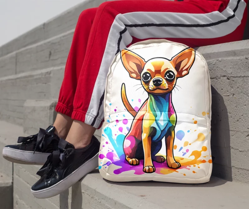 Russian Toy Terrier Elegant Companion Minimalist Backpack 1