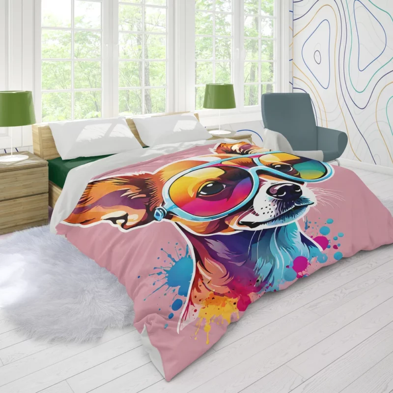 Russian Toy Terrier Lively Canine Companion Duvet Cover