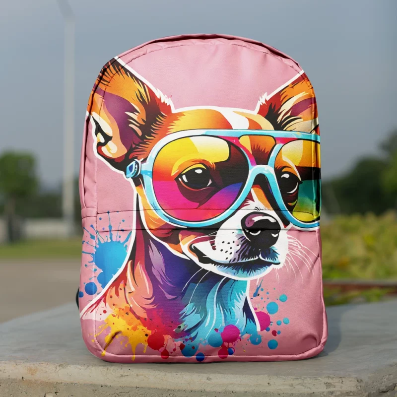 Russian Toy Terrier Lively Canine Companion Minimalist Backpack