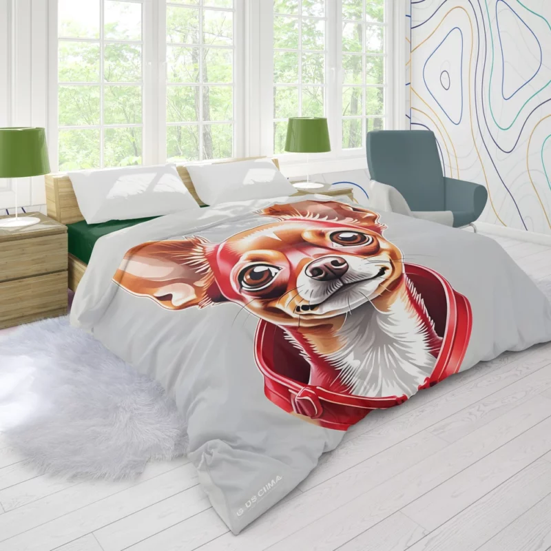 Russian Toy Terrier Pal Petite Canine Friend Duvet Cover