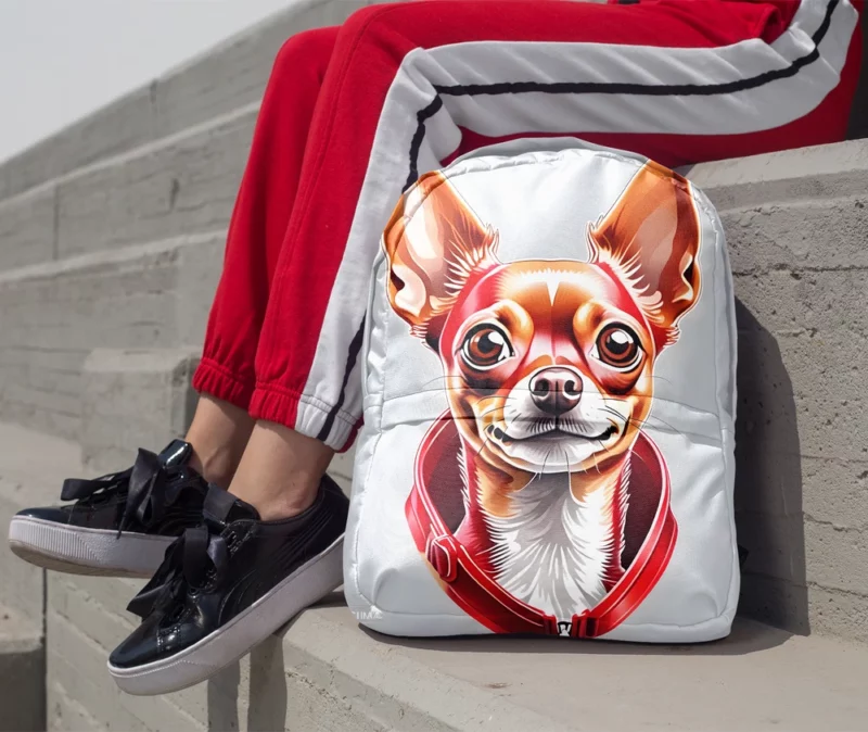 Russian Toy Terrier Pal Petite Canine Friend Minimalist Backpack 1