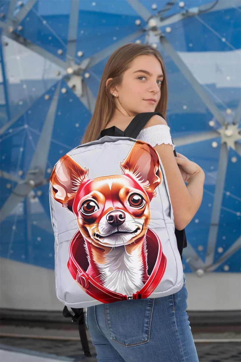 Russian Toy Terrier Pal Petite Canine Friend Minimalist Backpack 2