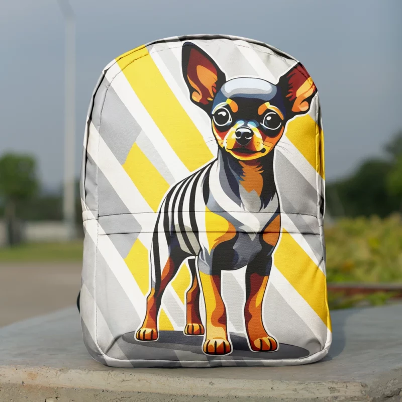 Russian Toy Terrier Perfection Petite Dog Minimalist Backpack