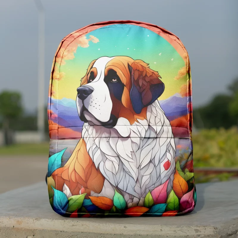 Saint Bernard Beauty Saintly Dog Companion Minimalist Backpack