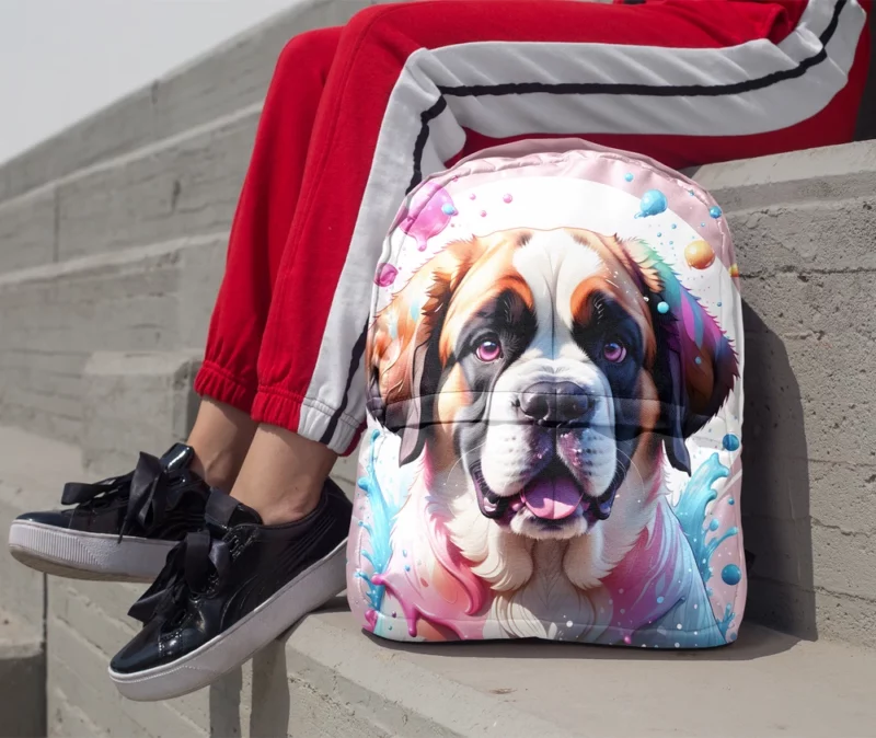 Saint Bernard Dog Companion Minimalist Backpack 1