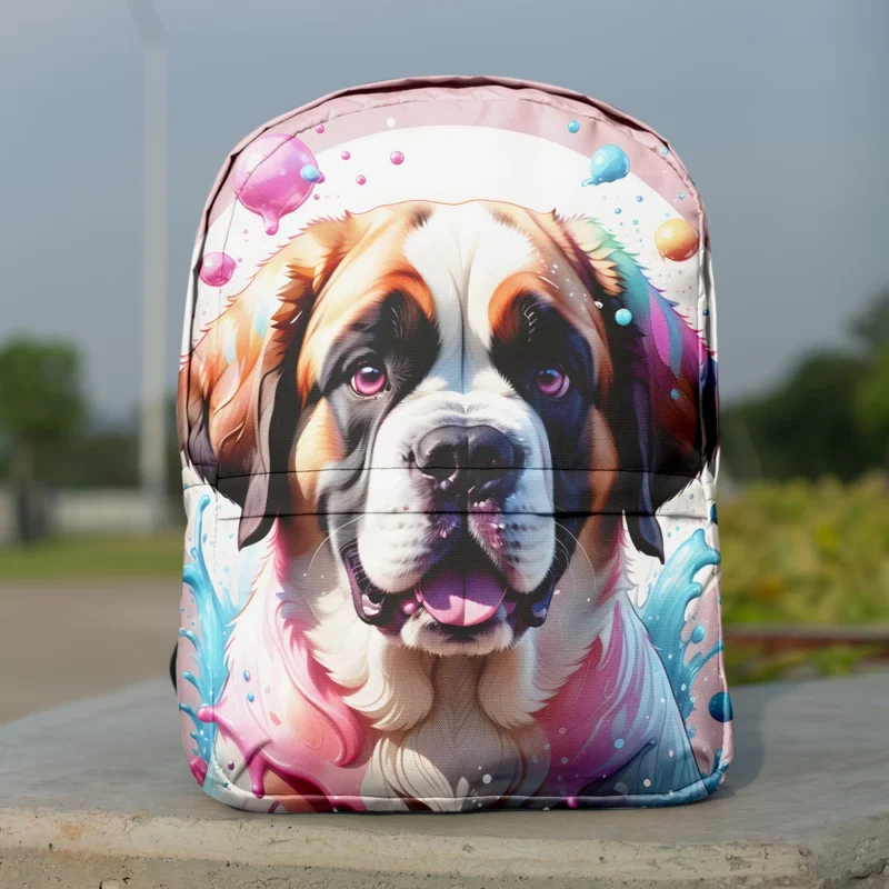 Saint Bernard Dog Companion Minimalist Backpack