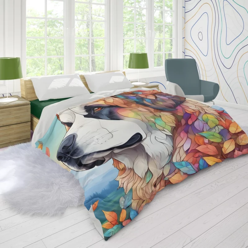 Saint Bernard Gentle Giant Dog Duvet Cover