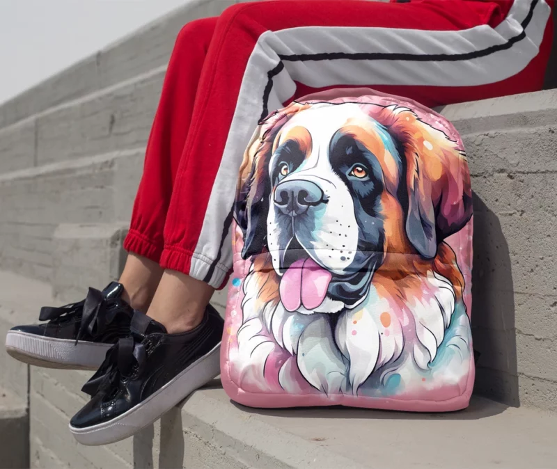 Saint Bernard Majesty Loyal Dog Minimalist Backpack 1