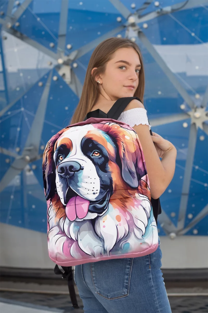 Saint Bernard Majesty Loyal Dog Minimalist Backpack 2