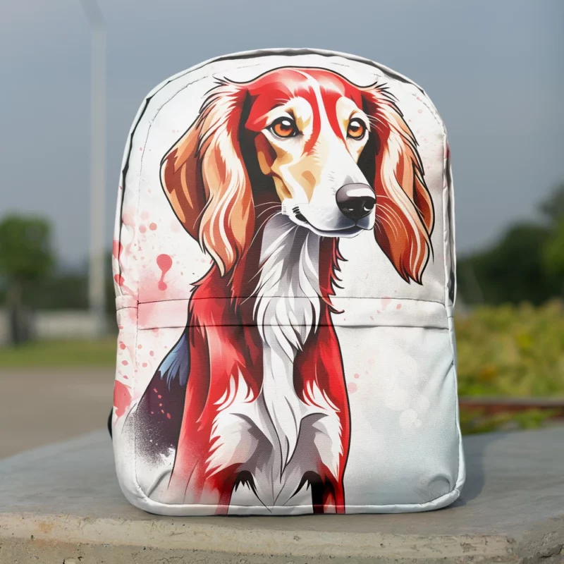 Saluki Charm The Elegant Dog Minimalist Backpack