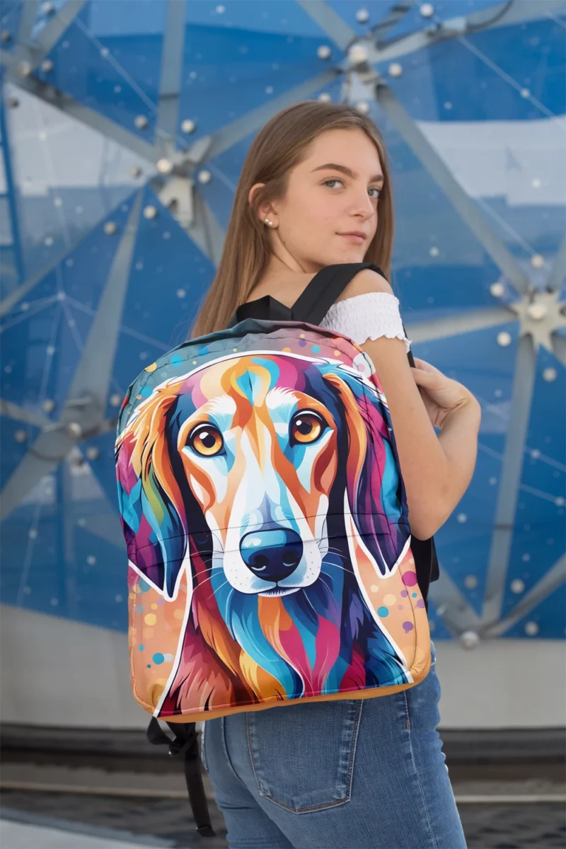 Saluki Elegant Hound Companion Dog Minimalist Backpack 2