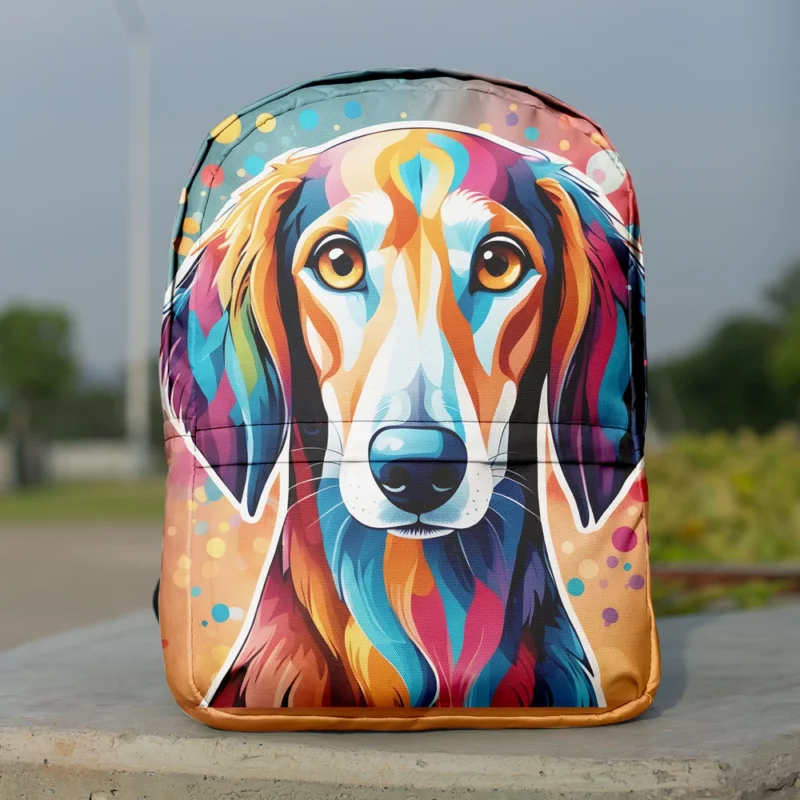 Saluki Elegant Hound Companion Dog Minimalist Backpack