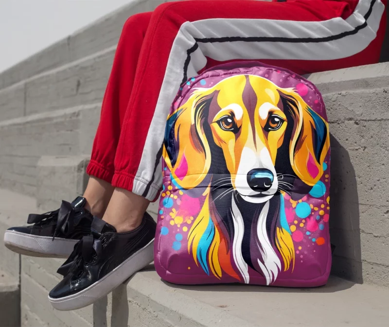 Saluki Majesty Graceful Dog Minimalist Backpack 1