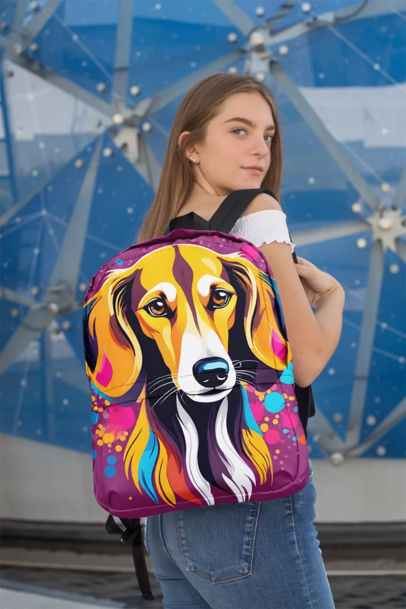 Saluki Majesty Graceful Dog Minimalist Backpack 2