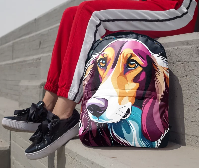 Saluki Wonder Elegant Dog Breed Minimalist Backpack 1