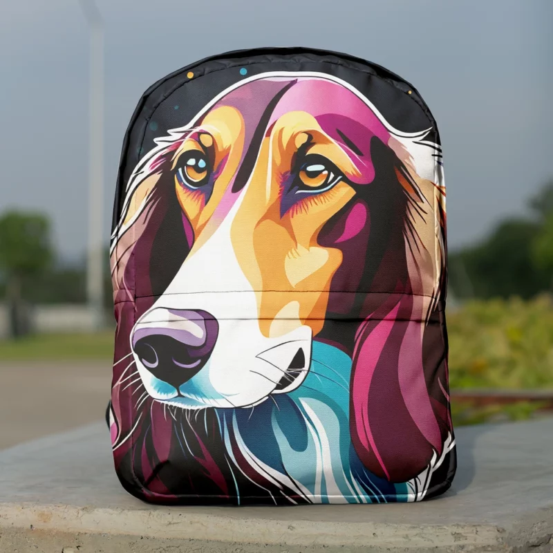 Saluki Wonder Elegant Dog Breed Minimalist Backpack