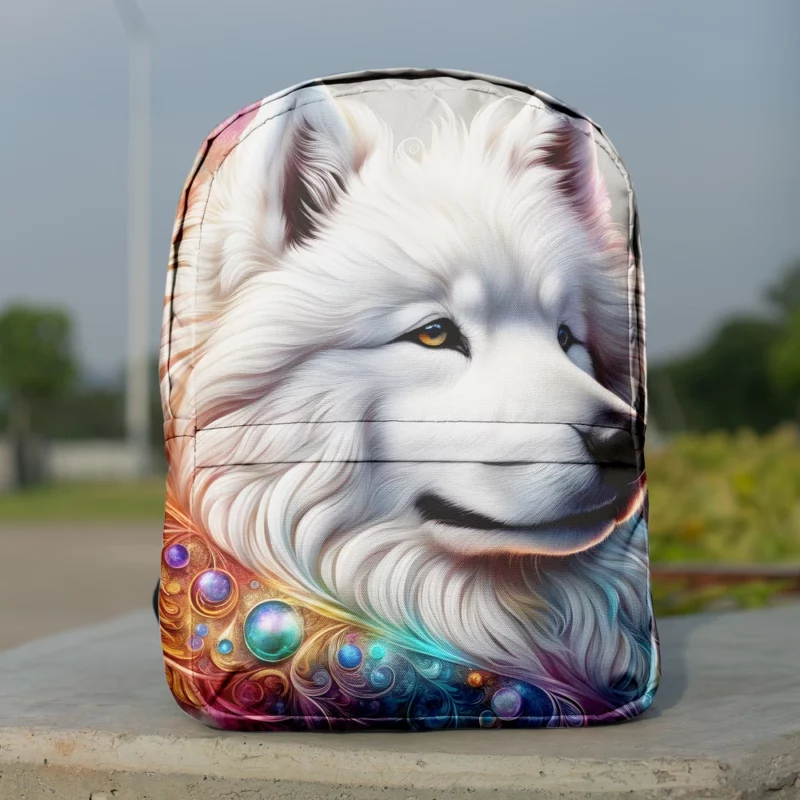 Samoyed Beauty Fluffy Dog Minimalist Backpack