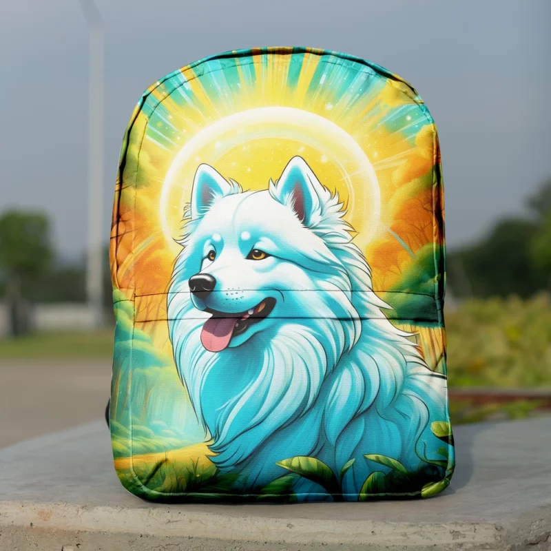 Samoyed Joy The Playful Dog Minimalist Backpack