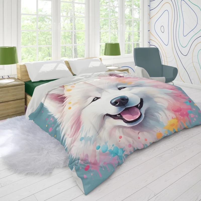 Samoyed Majesty Loyal Dog Duvet Cover