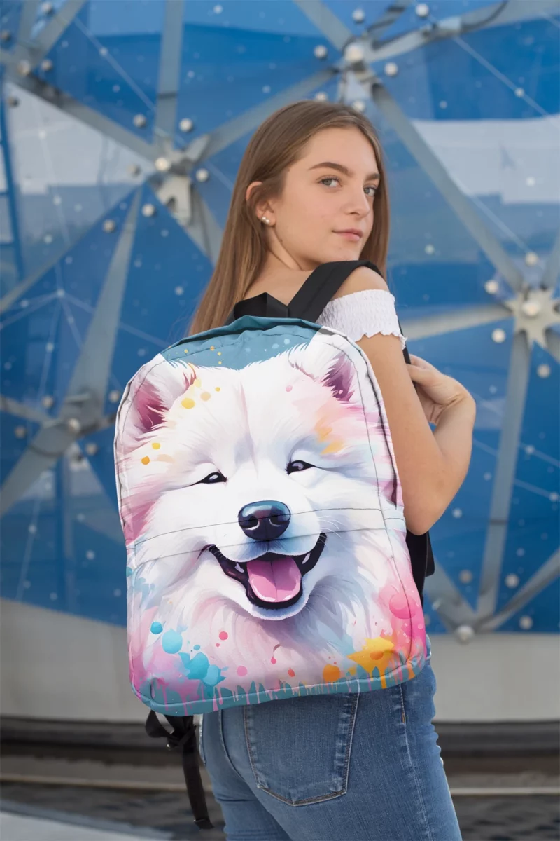 Samoyed Majesty Loyal Dog Minimalist Backpack 2