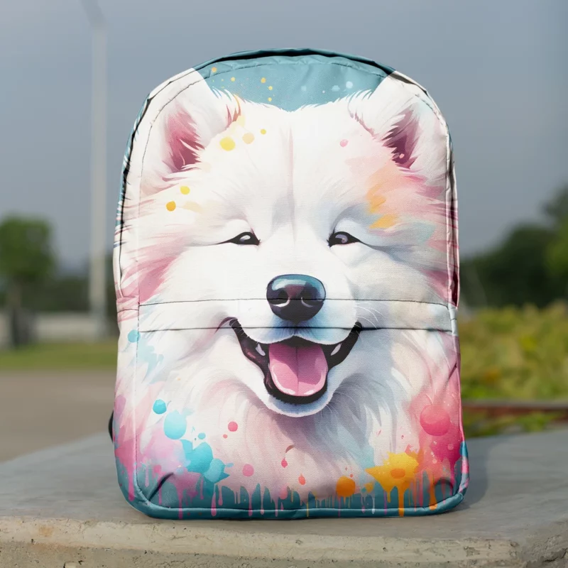 Samoyed Majesty Loyal Dog Minimalist Backpack