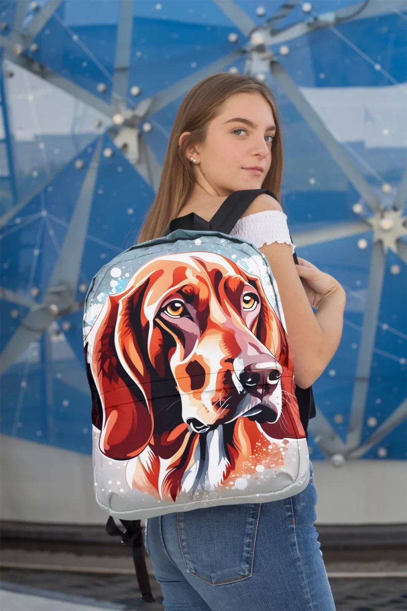 Scent Wonder Energetic Redbone Coonhound Breed Minimalist Backpack 2